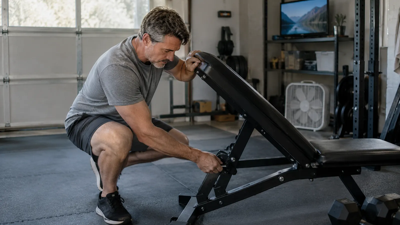 How to Set Up a Home Workout With a Weight Bench
